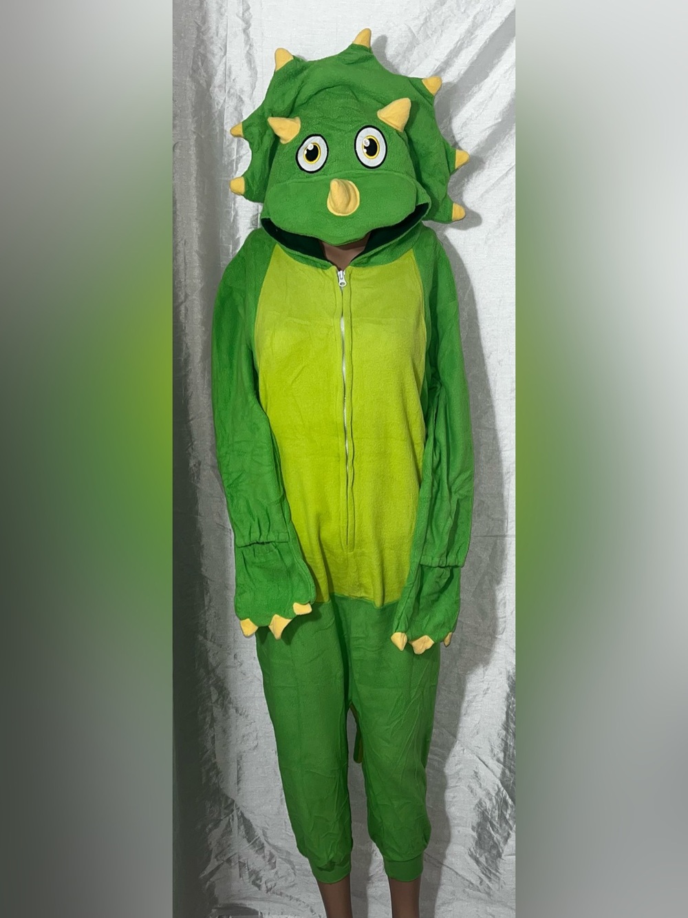 Green Women's Dinosaur  Hooded Onesie Jumpsuit - Picture 8 of 8